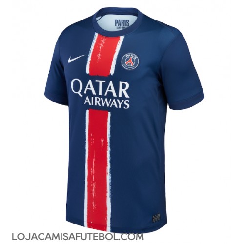 Camisa de Futebol Paris Saint-Germain Equipamento Principal 2024-25 Manga Curta